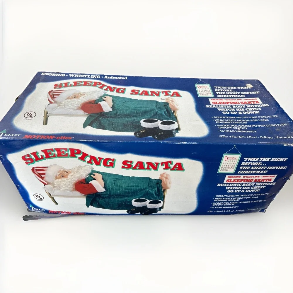 VTG Santa Animated Electronic Snoring,Whistling Sleeping Santa. Telco Exclusive.